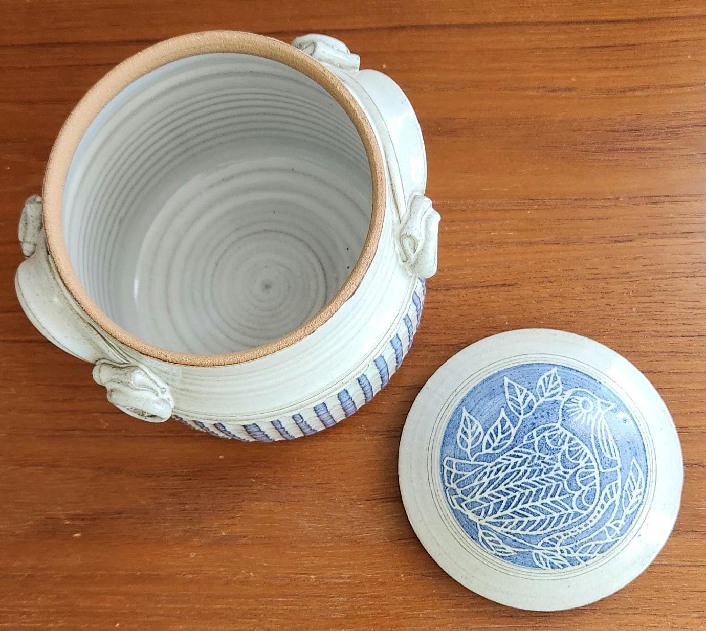 蓋付き手回し陶器容器 | ヤマウズラ | ハミルトン1976年サイン入り