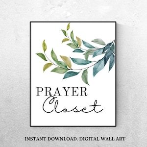 Prayer sign, Prayer closet sign, War room prayer template, Christian printable wall art, Christian woman print