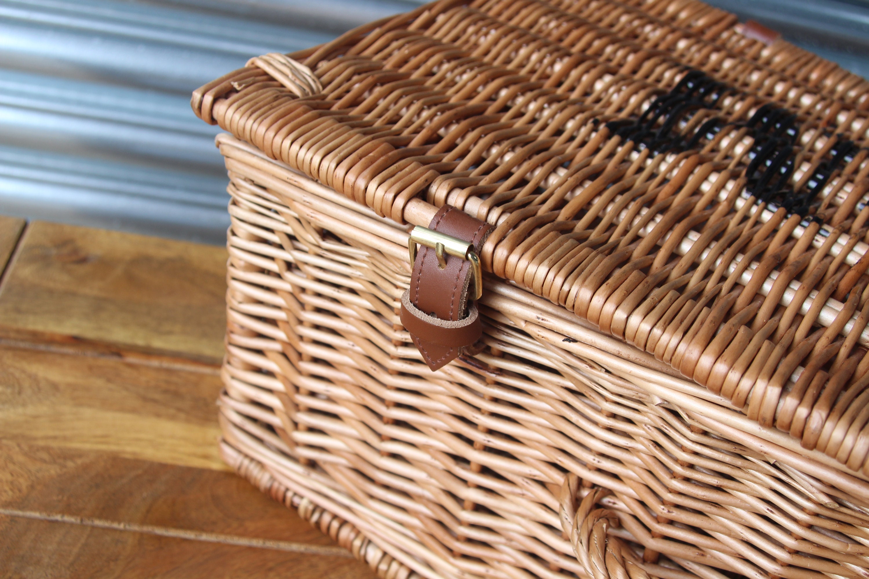 FORTNUM & MAISON バスケット(ボックス) Large Fortnum and Mason F M Wicker Hamper Basket Trunk Toy