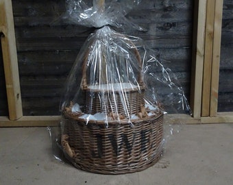 Lovely JWE Wicker Celebration Event Drinks Chiller Champagne Basket with Fitted Cooler and 12 Glasses