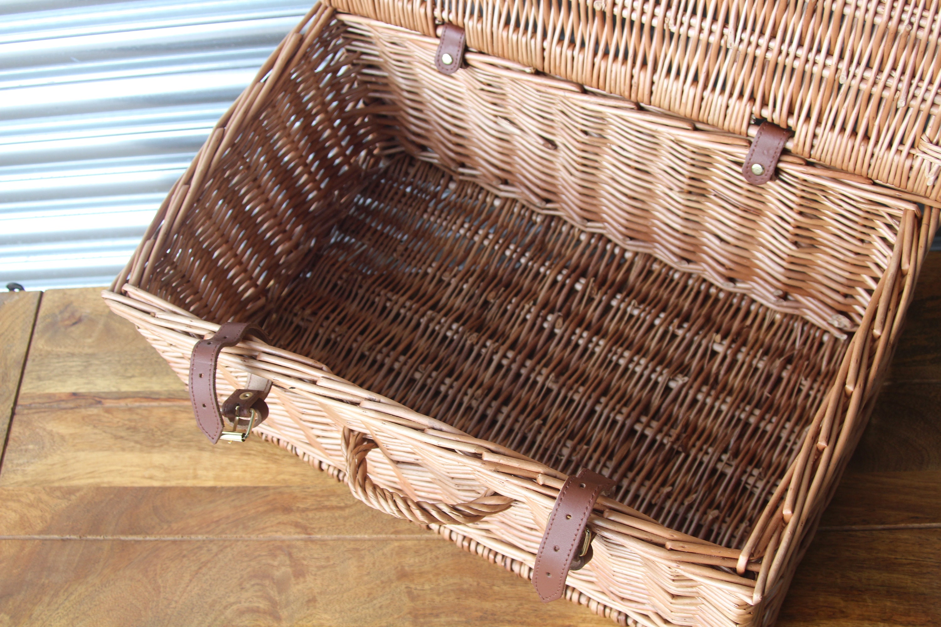 Excellent Medium Fortnum Mason F&M FM Hamper Wicker Picnic Storage