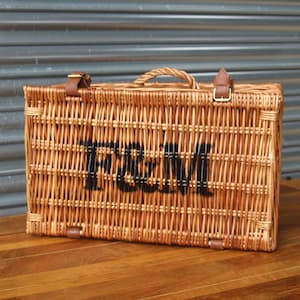 Excellent Small Fortnum Mason F&M FM Hamper Wicker Picnic Storage