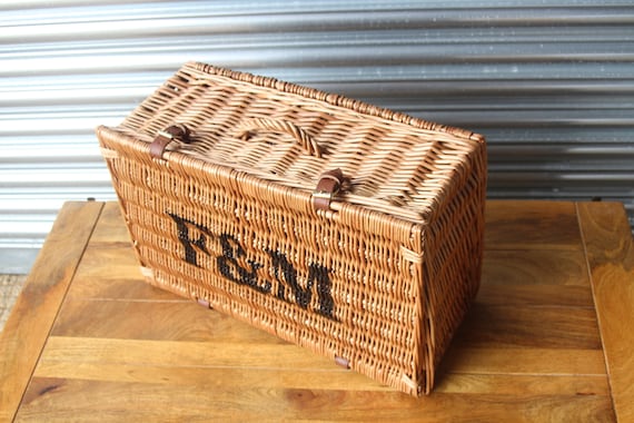 Excellent Medium Fortnum Mason F&M FM Hamper Wicker Picnic