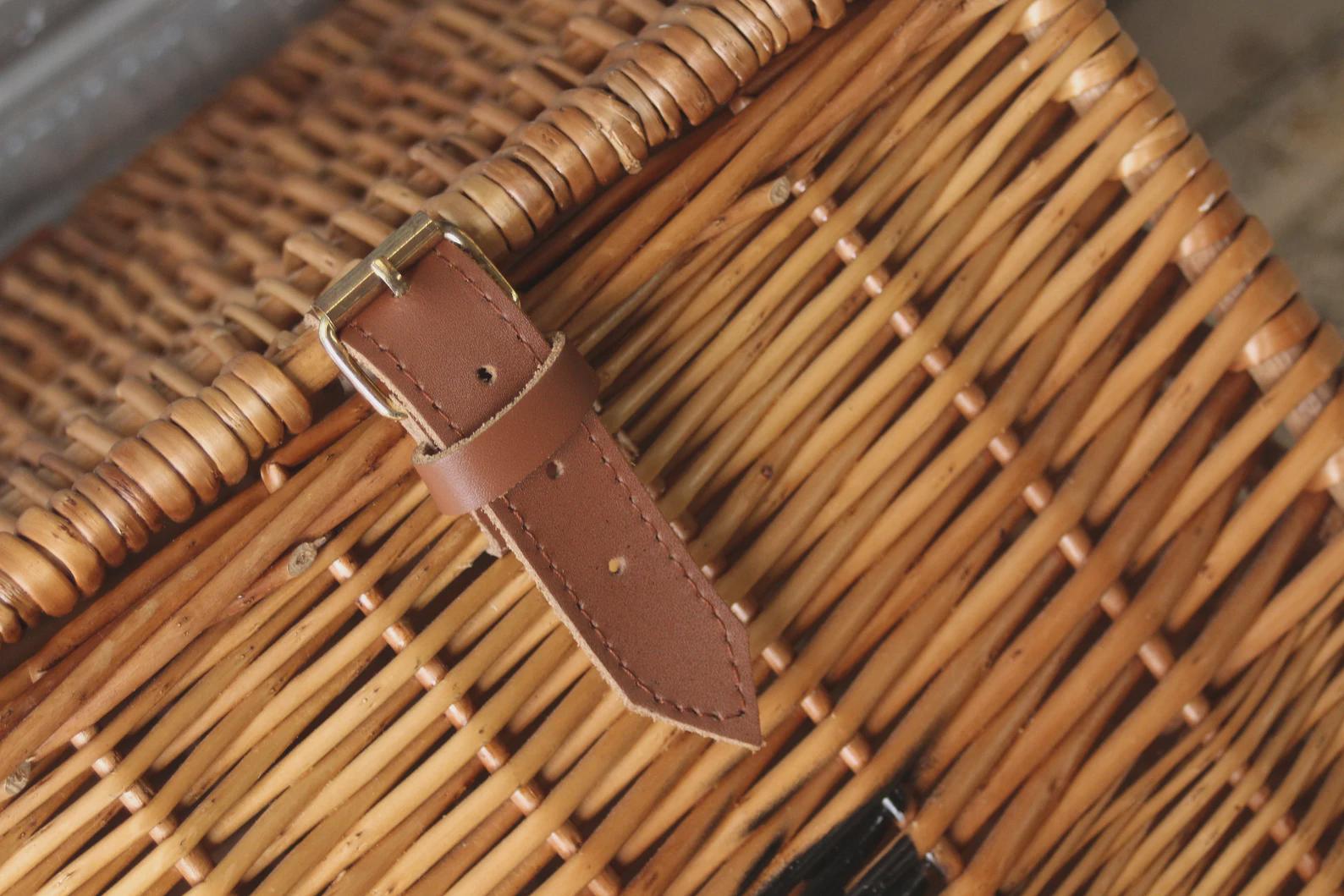 Large Fortnum and Mason F M Wicker Hamper Basket Trunk Toy Chest