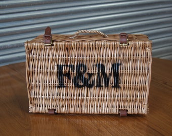 Excellent Small Fortnum Mason F&M FM Hamper Wicker Picnic Storage Present Basket (al20/72)