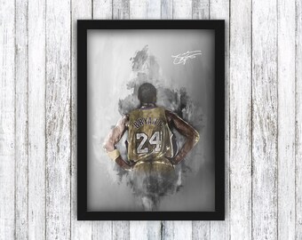 Framed A4 Print - Kobe Bryant - Black Mamba - Basketball / NBA / Los Angeles Lakers - Wall Art / Poster