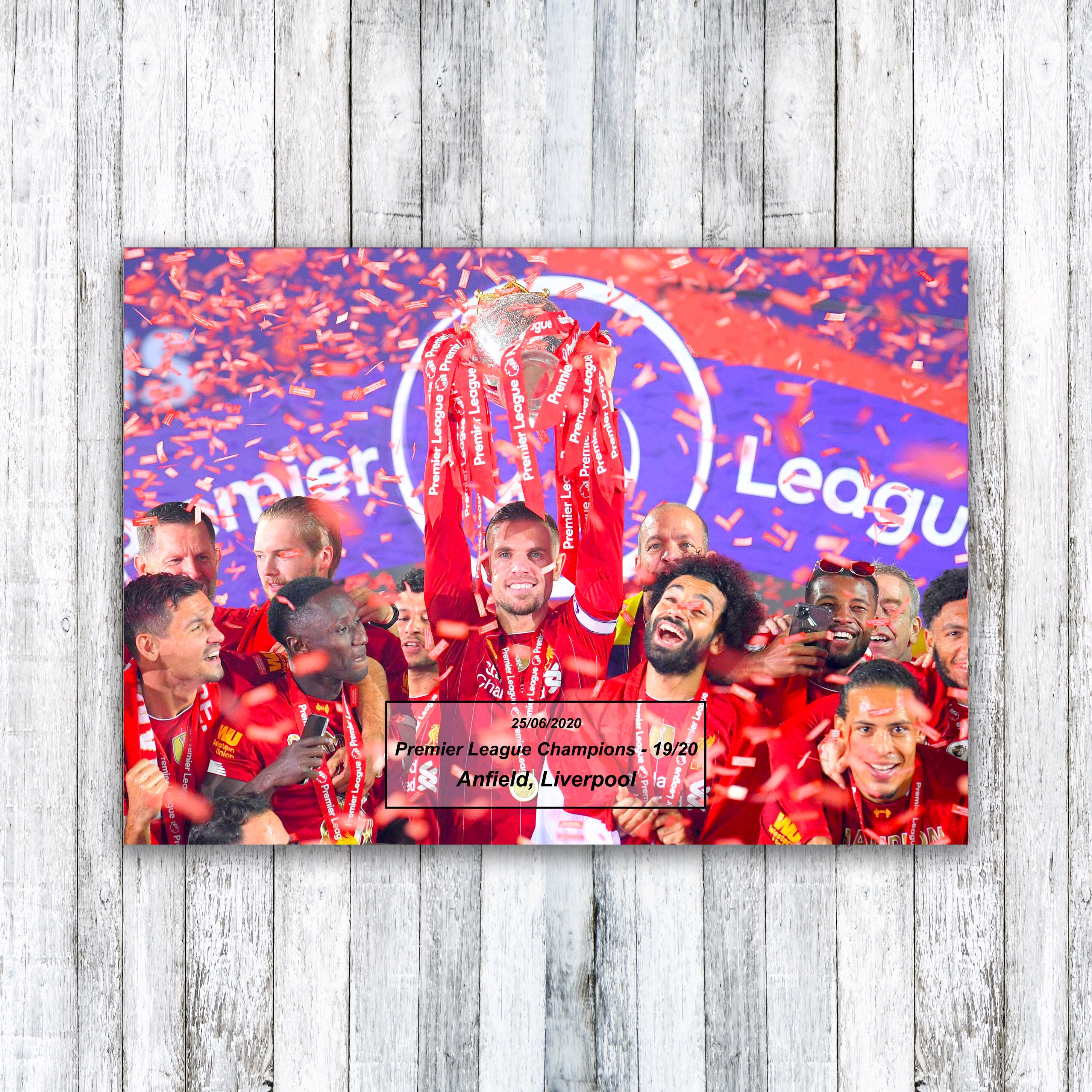 Framed A4 Print Liverpool FC Premier League Trophy Lift Etsy