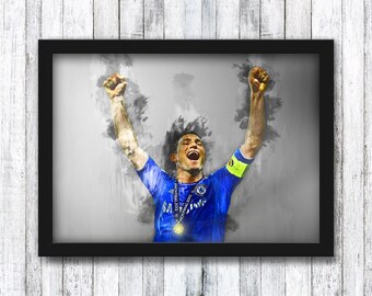 Frank Lampard - Chelsea FC - Champions League / Football / Didier Drogba / Stamford Bridge / Timo Werner / Wall Art - Framed / A4 / A3