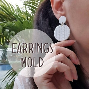 Silicone earrings mold Jewelry Resin mould for resin epoxy polymer clay