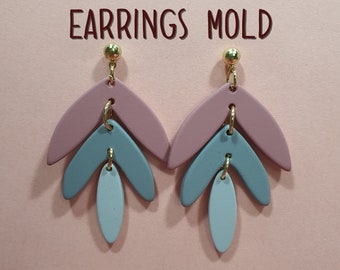 Silicone earrings mold mould for resin and epoxy