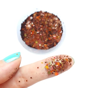 Brown Mix Holograma Chunky glitter para artesanato em resina, Glitter para nail art, corpo, maquiagem, cabelo, rosto