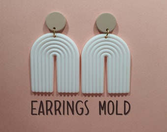 Silicone earrings mold "Arch" mould for resin and epoxy