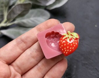 Strawberry Silicone Earring Mold, UV Resin, Epoxy, Clay Tool