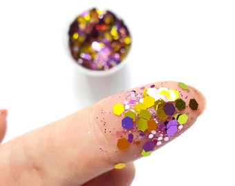 Gold Violet Mix Chunky glitter for Resin Epoxy crafts