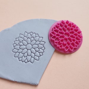 Polymer clay stamp "Flower" 3D printed embossing