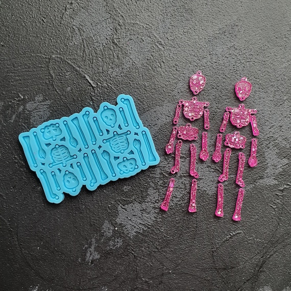 Silicone earrings mold / Silicone epoxy mold / Silicone earring moulds / Silicone UV resin molds / Halloween earring silicone jewelry mold