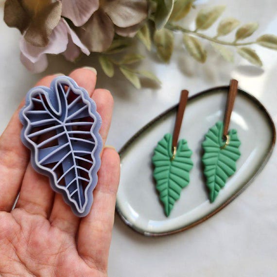 Polymer Clay cutters Stud earrings clay cutters Earrings mold Polymer clay tool Leaves Leaf cutter sharp cutter stamp Jewelry cutters