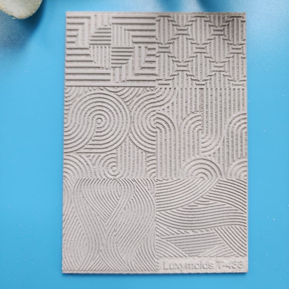 Polymer clay Texture tile Texture mat Clay stamp Polymer clay texture stencils "Geometryc" design clay texture Rubber mat T-433