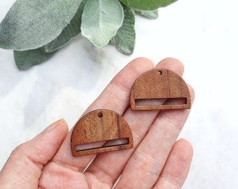 Wood Charm Pendant Earrings components Earrings findings DIY jewelry connectors