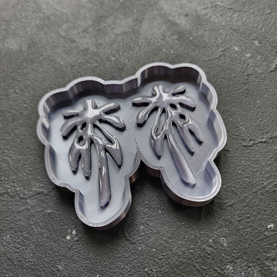 Glossy Earring Mold Blanks – Master Molds for Making Your Own Silicone Molds "Palm Leaf Botanic design"