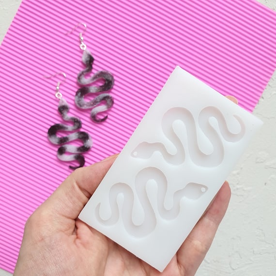 Snake mold Silicone earrings mold mould for resin and epoxy
