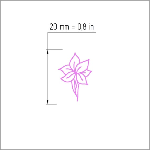 Polymer clay stamp "Flower" 3D printed embossing clay tools