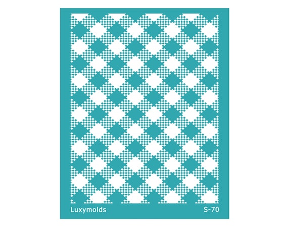 Silk screen stencil for polymer clay "Luxymolds" S-70 "Check"