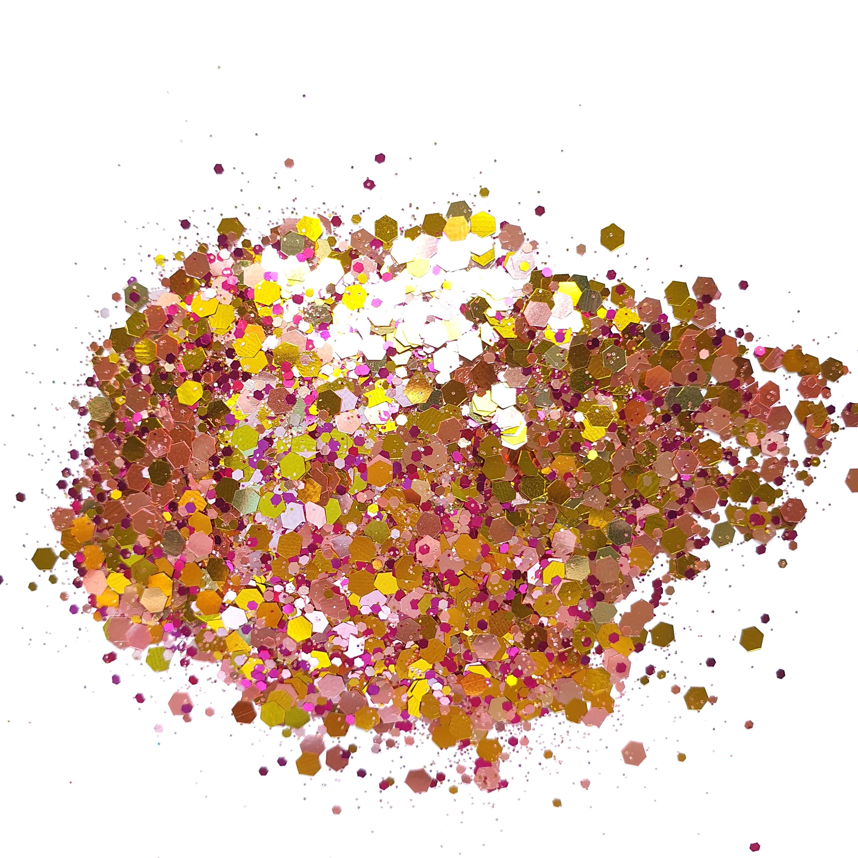 Gold Pink Mix Chunky Glitter for Resin Epoxy Crafts 