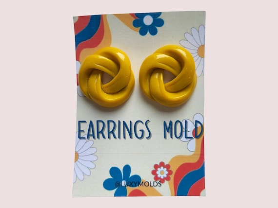 Silicone earrings mold / Silicone epoxy mold / Silicone earring moulds / Silicone UV resin molds / Knot earring silicone jewelry mold