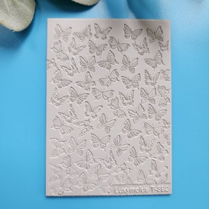 Polymer clay Texture tile Texture mat Clay stamp Polymer clay texture stencils &quot;Butterfly&quot; design clay texture Rubber mat T-392 Clay tools