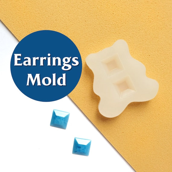 Silicone earring mold "Square" mould for resin and epoxy