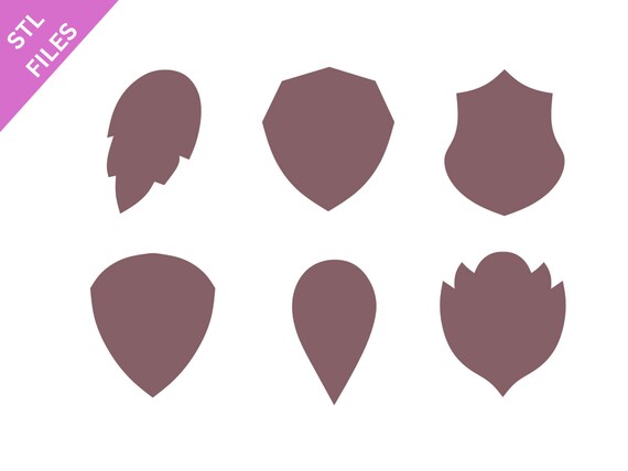 STL clay micro cutters files for 3D printing Sharp earring cutters Drop Geometry Flower petals Leaves Leaf download file for resin machine