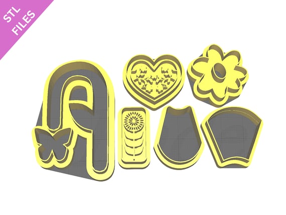 Digital STL files for 3D printing Clay cutters Earrings sharp version cutters download files for resin machine