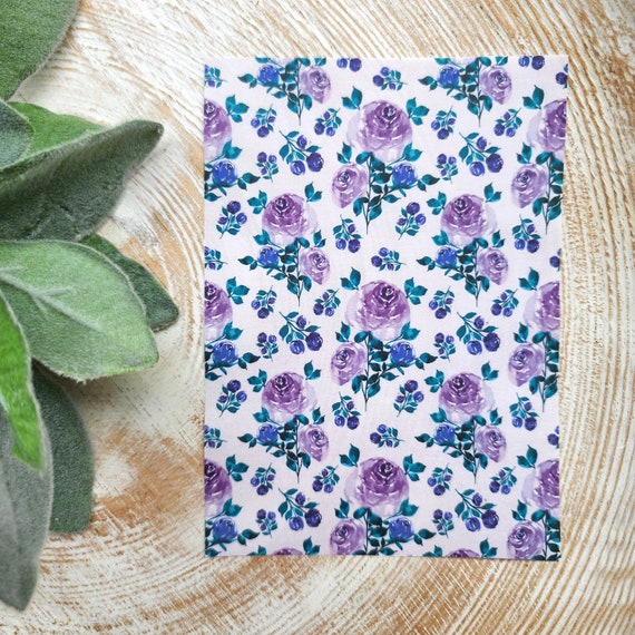 Clay transfer paper / Image transfer paper / Water soluble paper for polymer clay / Flower pattern transfer sheet / Transfer paper for clay