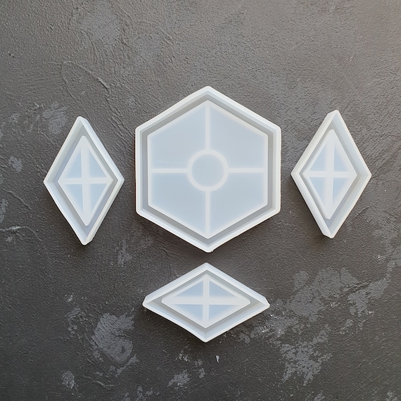 4 pcs set Coasters silicone mold Resin Epoxy Jesmonite mold