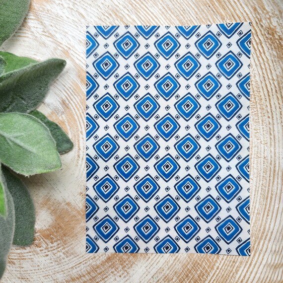 Clay transfer paper / Image transfer paper / Water soluble paper for polymer clay / Geometry pattern transfer sheet/Transfer paper for clay