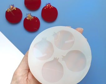 Pendientes de silicona molde de resina de joyería "Granada"