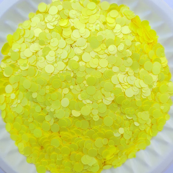 Chunky glitter "Lemon Yellow" for Resin Epoxy crafts, for nail design