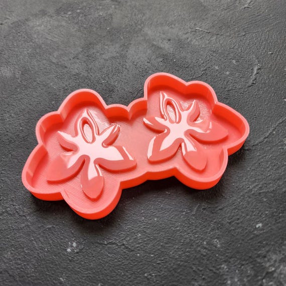 Glossy Earring Mold Blanks – Master Molds for Making Your Own Silicone Molds "Flower design"