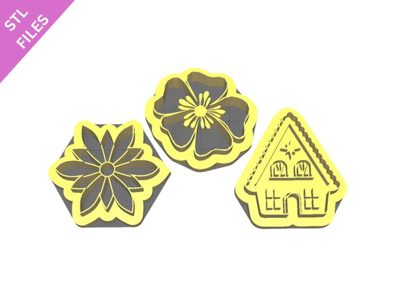 Digital STL files for 3D printing Clay cutters Earrings sharp version cutters download files for resin machine