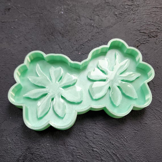 Glossy Earring Mold Blanks – Master Molds for Making Your Own Silicone Molds "Flower design"