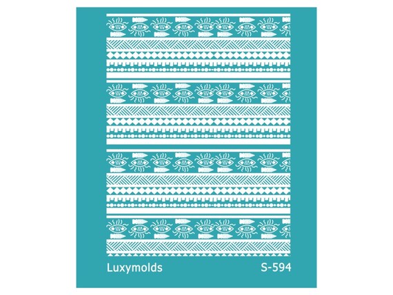 Silk screen stencil for polymer clay "Luxymolds" S-594