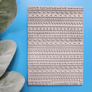 Polymer clay Texture tile Texture mat Clay stamp Polymer clay texture stencils &quot;Aztec&quot; design clay texture Rubber mat T-266