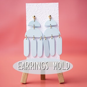 Silicone earrings mold mould for resin and epoxy