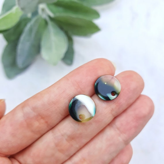 Resin Earring stud components Earrings findings DIY jewelry