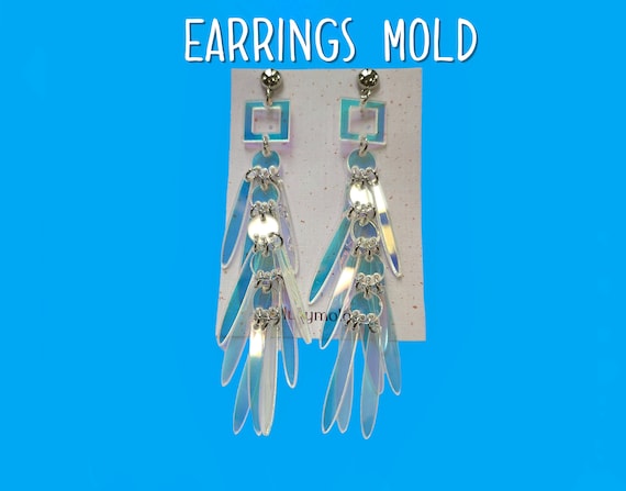 Silicone earrings mold / Silicone epoxy mold / Silicone earring moulds / Silicone UV resin molds / Dangle earring silicone jewelry mold