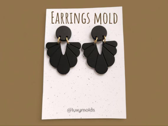 Silicone earrings mold / Silicone epoxy mold / Silicone UV resin molds / Geometry earrings silicone jewelry mold / Matte effect earring mold