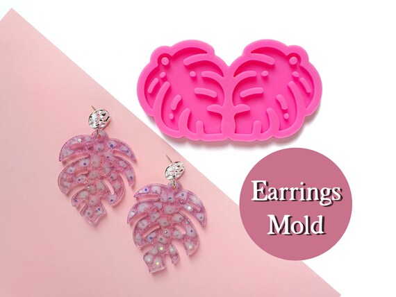 Earrings molds for resin Monstera Leaves silicone mold for epoxy