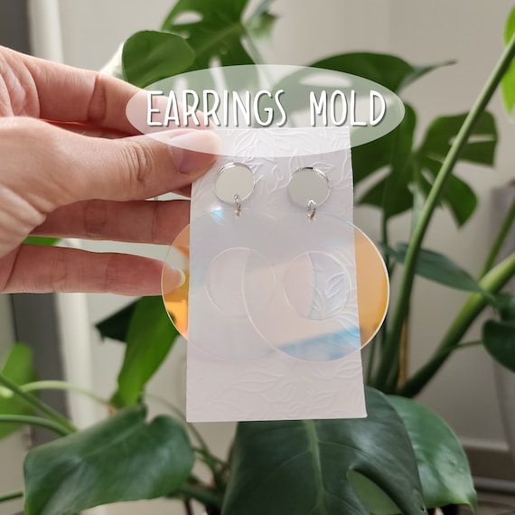 Silicone earrings mold for resin and epoxy