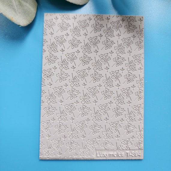 Polymer clay Texture tile Texture mat Clay stamp Polymer clay texture stencils "Leaves" design clay texture Rubber mat T-394